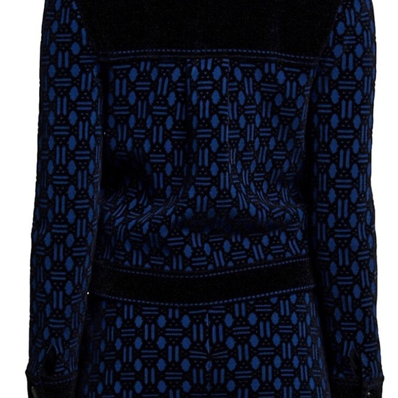 Maje Meveillon Velvet-Trim Two-Tone Cardigan - Picture 2 of 3